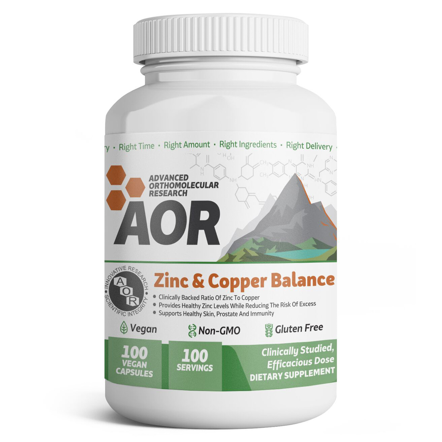 AOR, Zinc &  Copper Balance, Mineral Support for Prostate, Immune and ...