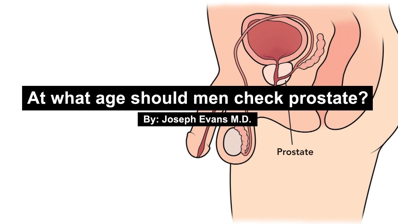 At what age should men check prostate?
