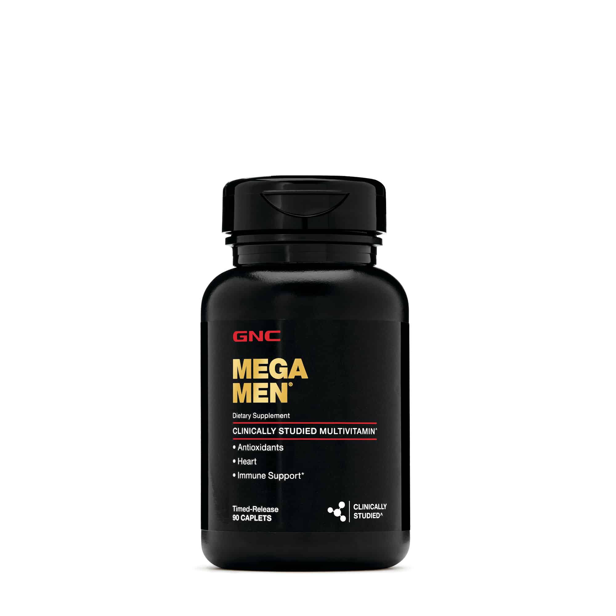 GNC Mega Men Multivitamin for Men, 90 Count, Antioxidants, Heart Health ...
