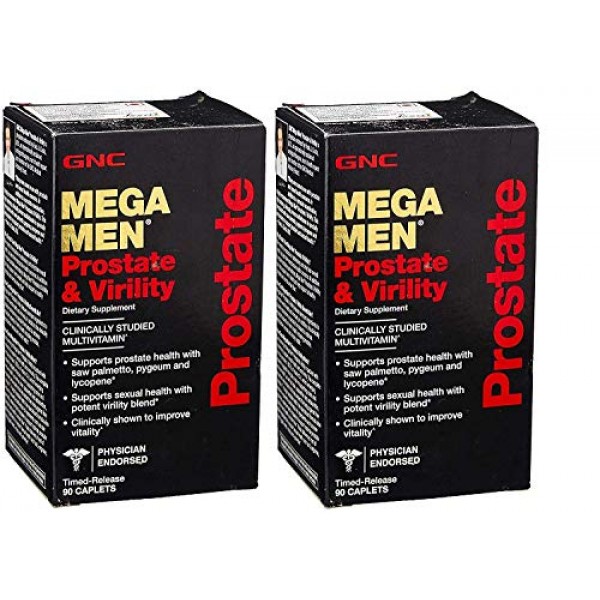 GNC Mega Men Prostate and Virility 90 Caps (Two Bottles of ...