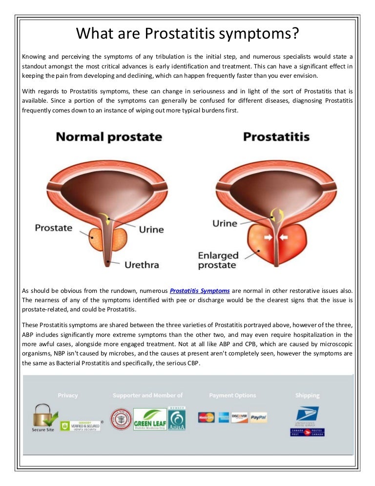 Prostatitis symptoms