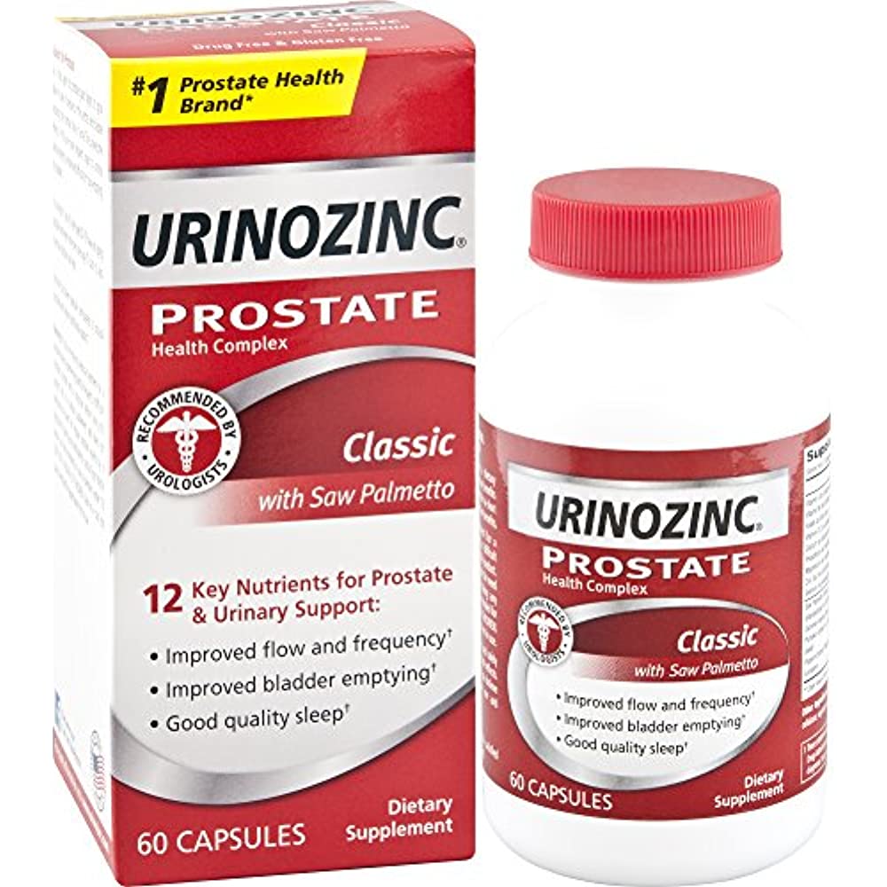 Urinozinc Prostate Classic Formula Health Supplement, 60 Capsules ...